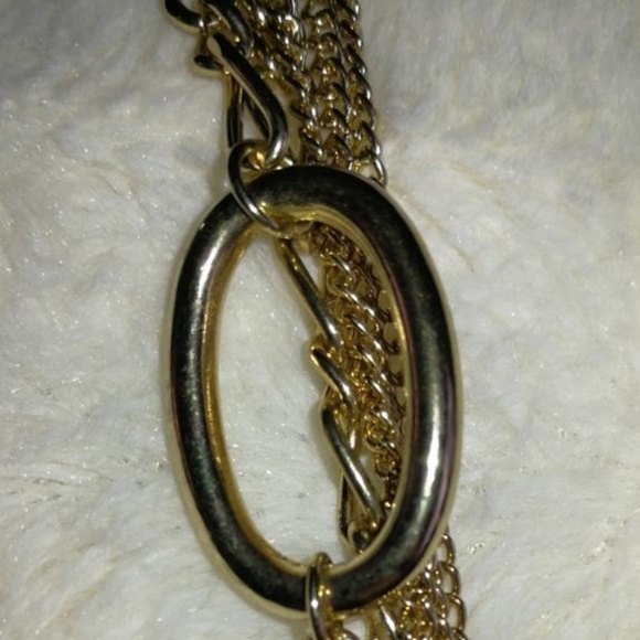 Golden Ringed Rope Necklace - Picture 4 of 5